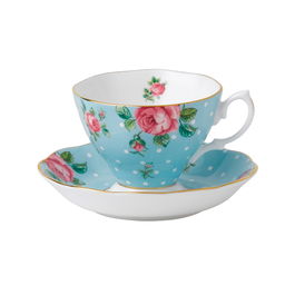 Royal Albert Taza de Té Colección Polka Blue